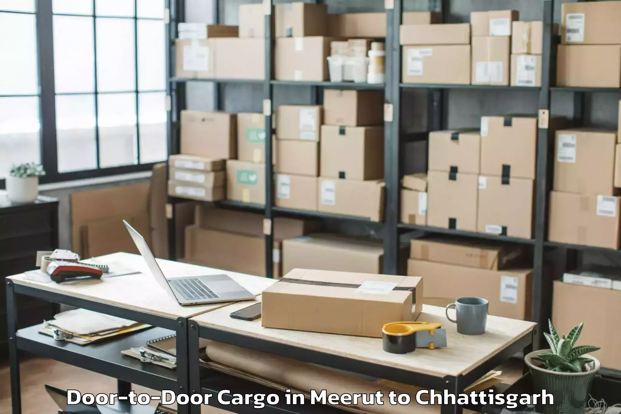 Quality Meerut to Mungeli Door To Door Cargo